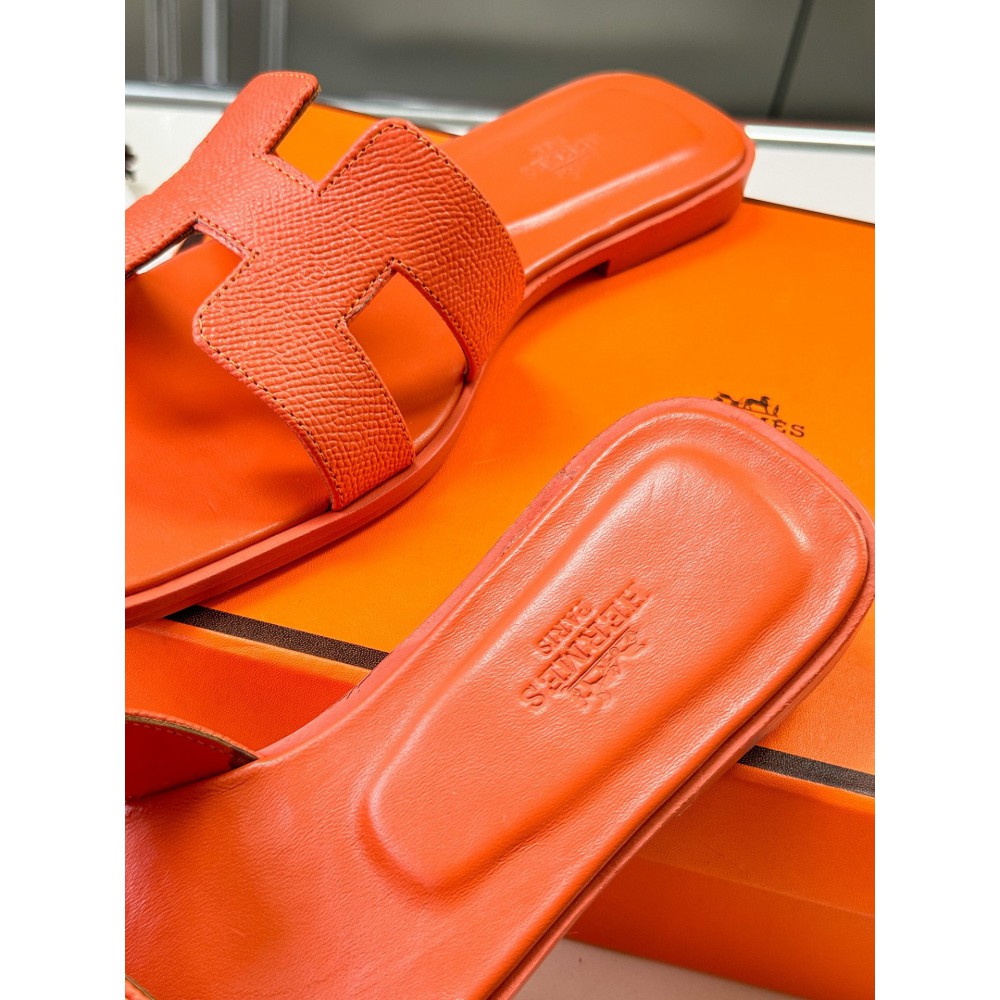 Hermes slides epsom leather 36-42 oran orange susnet Shoes