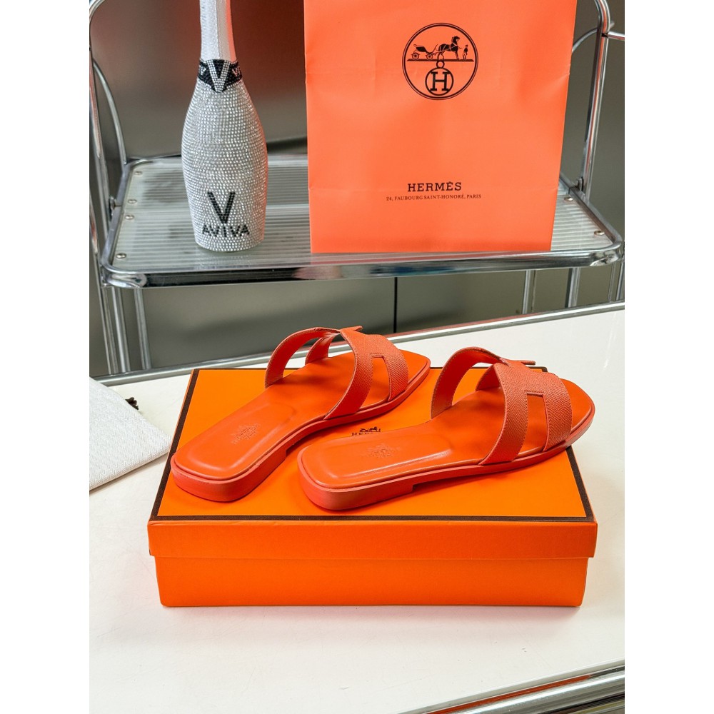 Hermes slides epsom leather 36-42 oran orange susnet Shoes