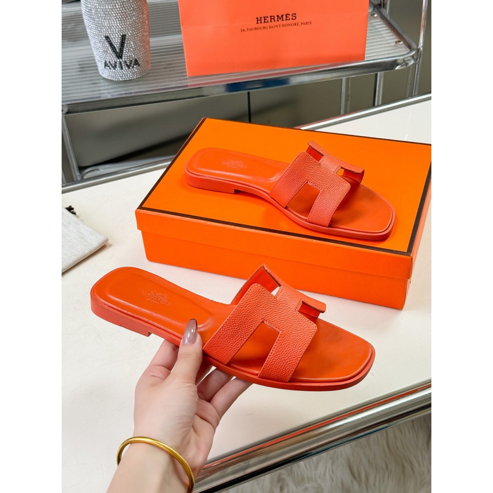 Hermes slides epsom leather 36-42 oran orange susnet Shoes