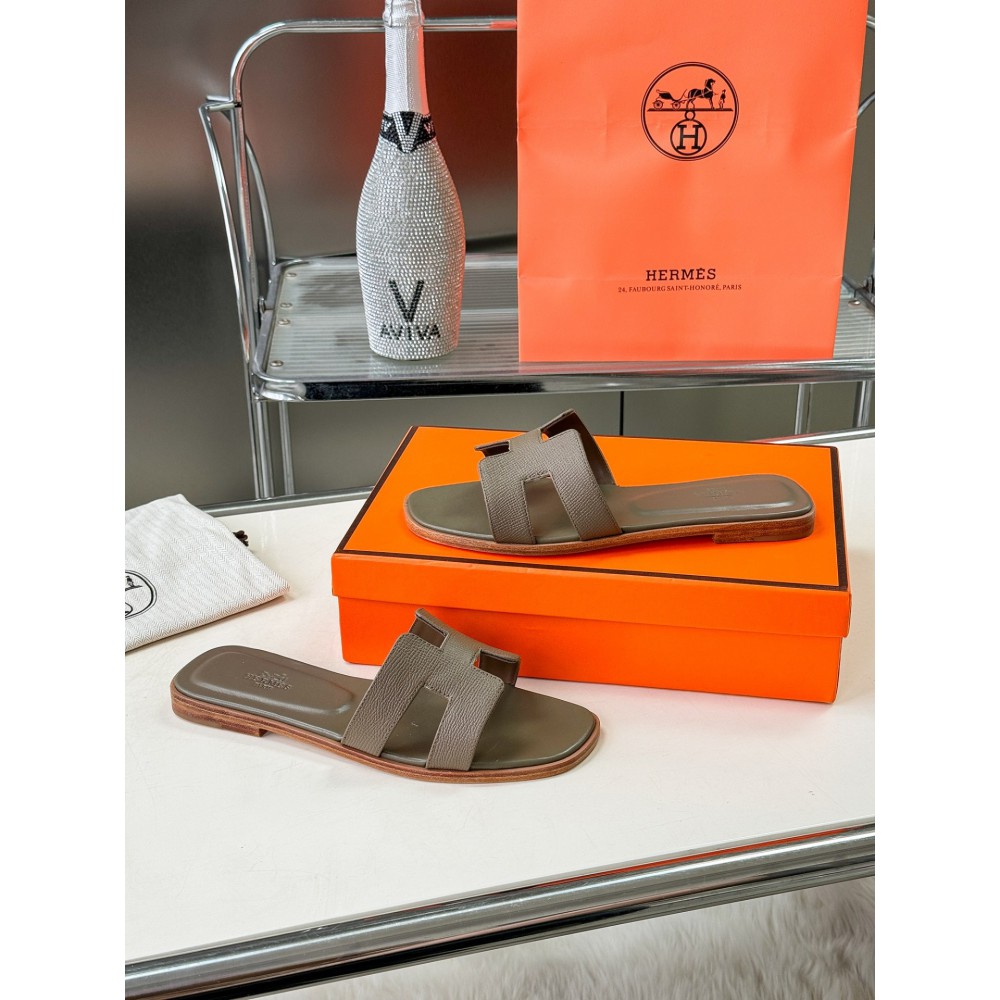 Hermes slides epsom leather 36-42 oran dark grey Shoes