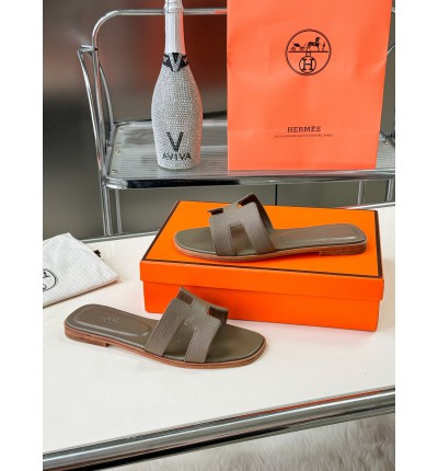 Hermes slides epsom leather 36-42 oran dark grey