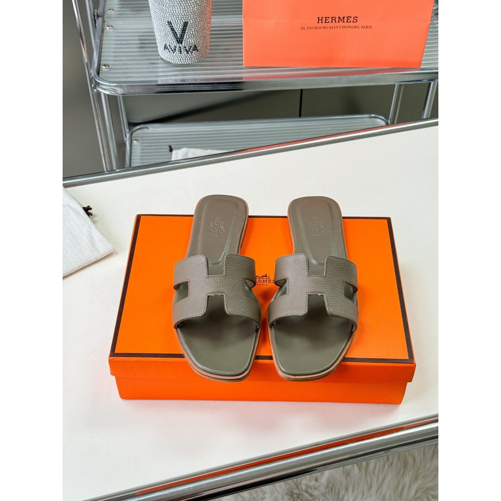 Hermes slides epsom leather 36-42 oran dark grey Shoes