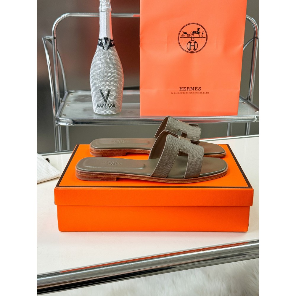 Hermes slides epsom leather 36-42 oran dark grey Shoes