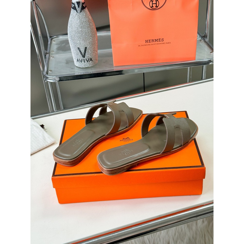 Hermes slides epsom leather 36-42 oran dark grey Shoes
