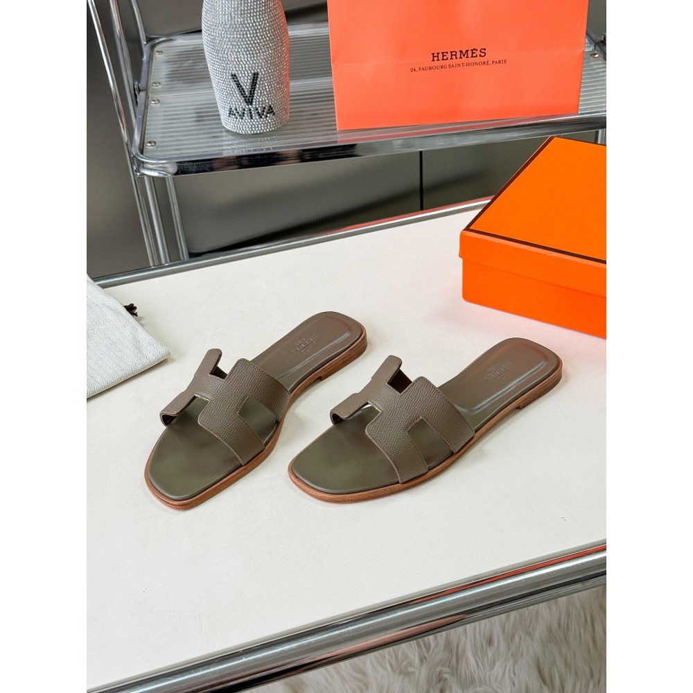 Hermes slides epsom leather 36-42 oran dark grey Shoes