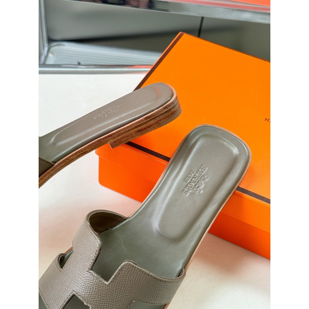 Hermes slides epsom leather 36-42 oran dark grey Shoes