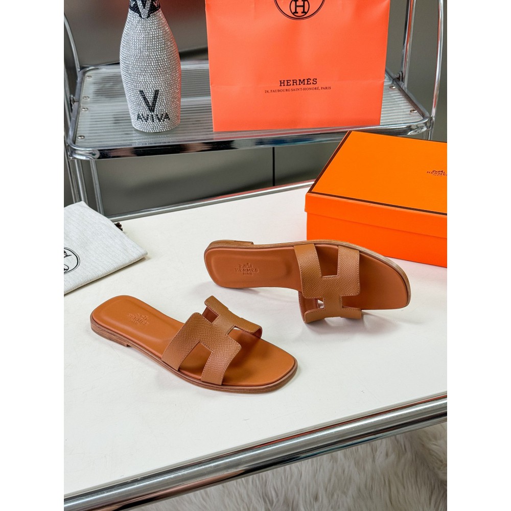 Hermes oran slippers calfskin leather 35-42 Shoes
