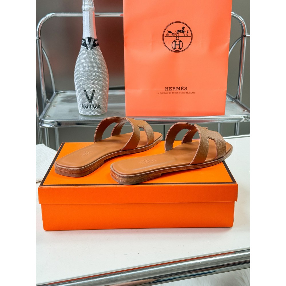 Hermes oran slippers calfskin leather 35-42 Shoes