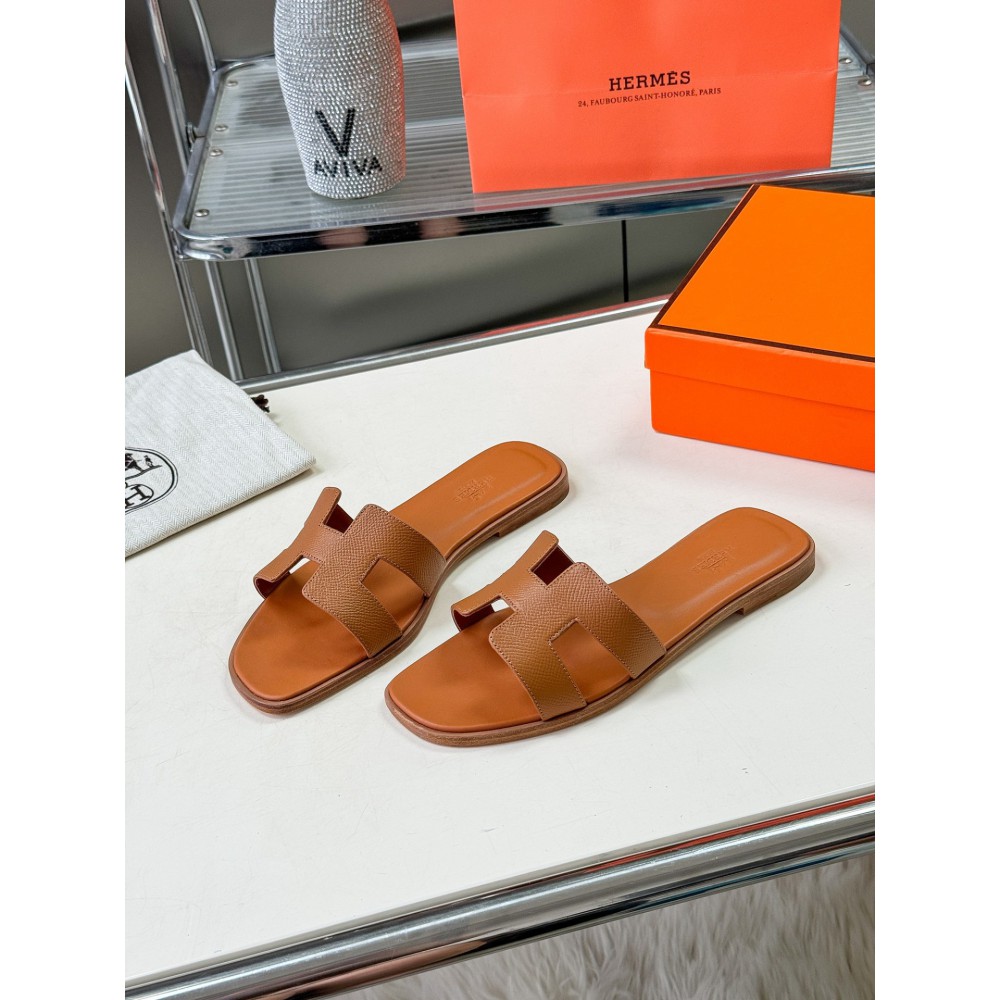 Hermes oran slippers calfskin leather 35-42 Shoes