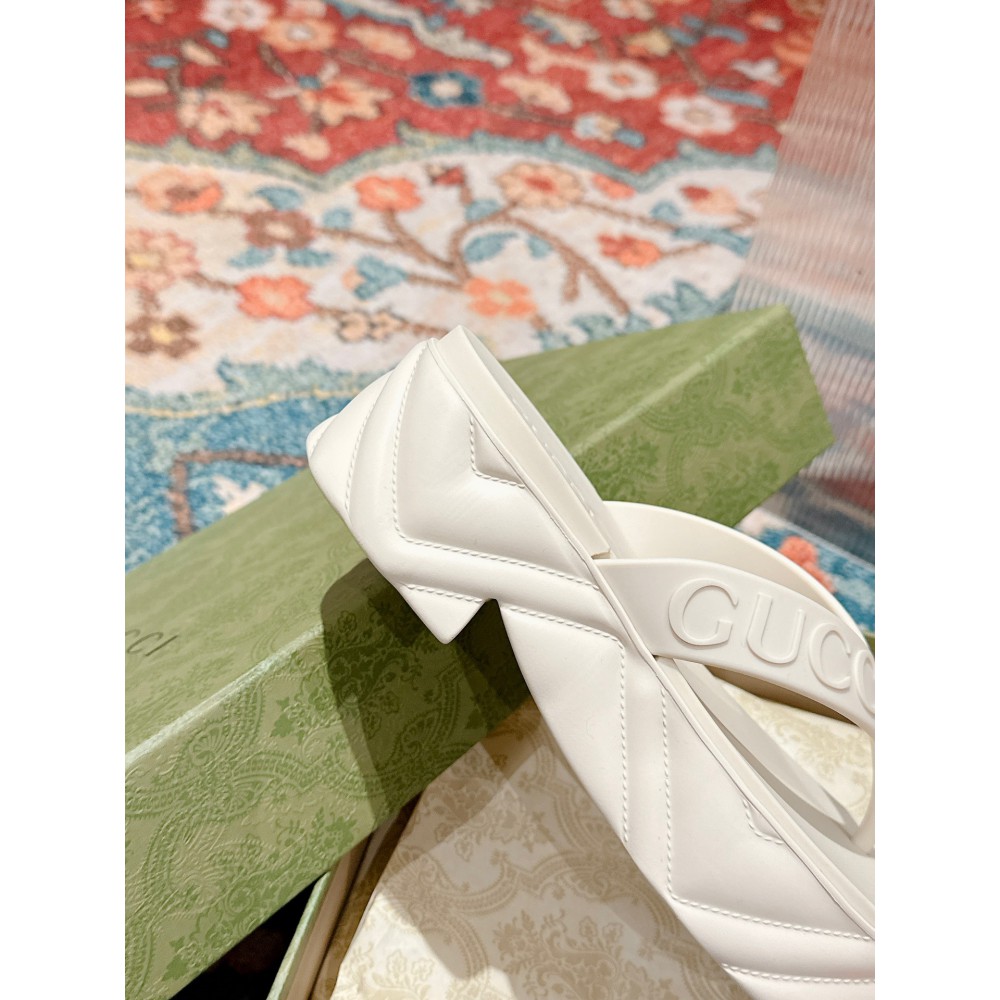 Gucci Embossed rubber platform sandals 35-42 Shoes