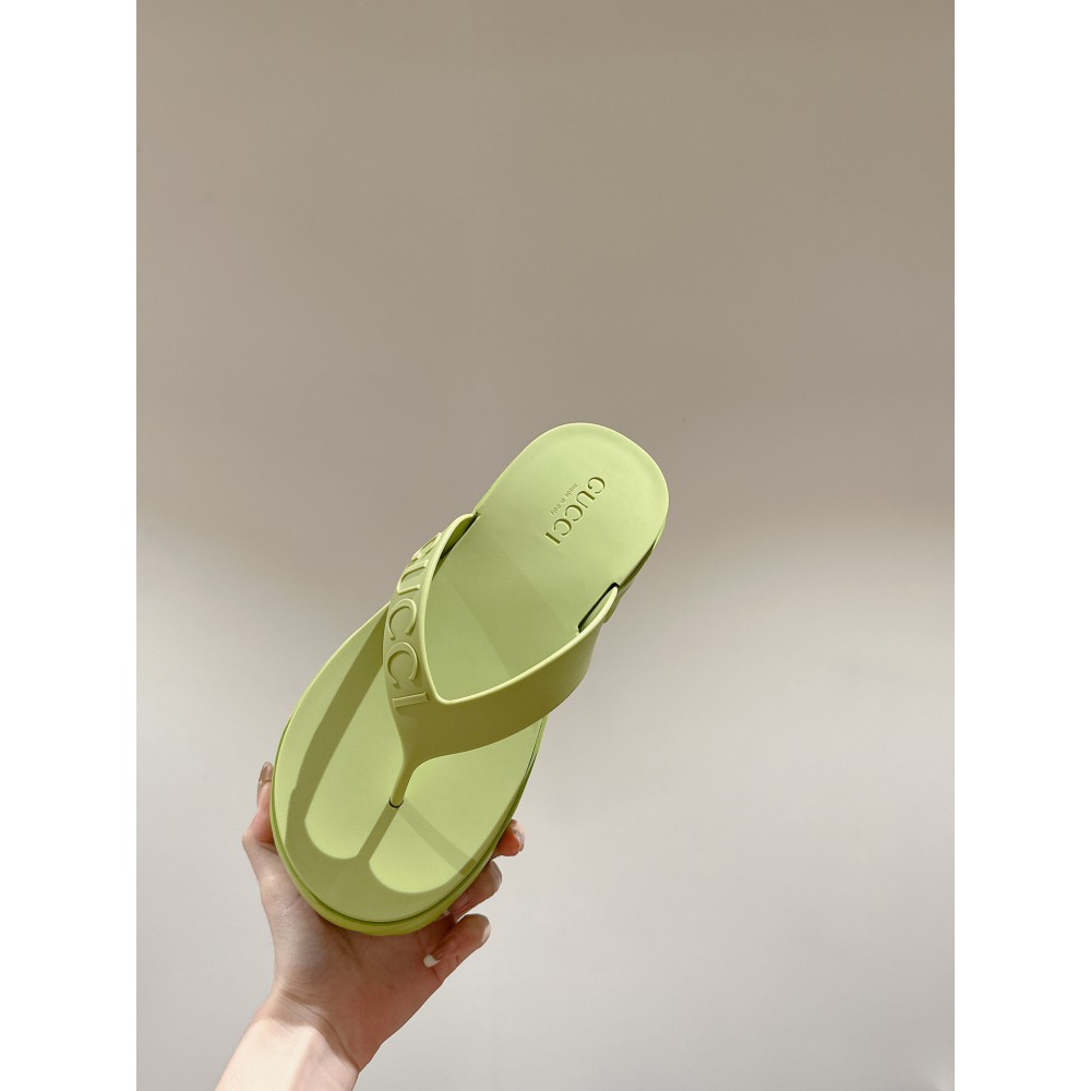 Gucci Embossed rubber platform sandals 35-42 Shoes