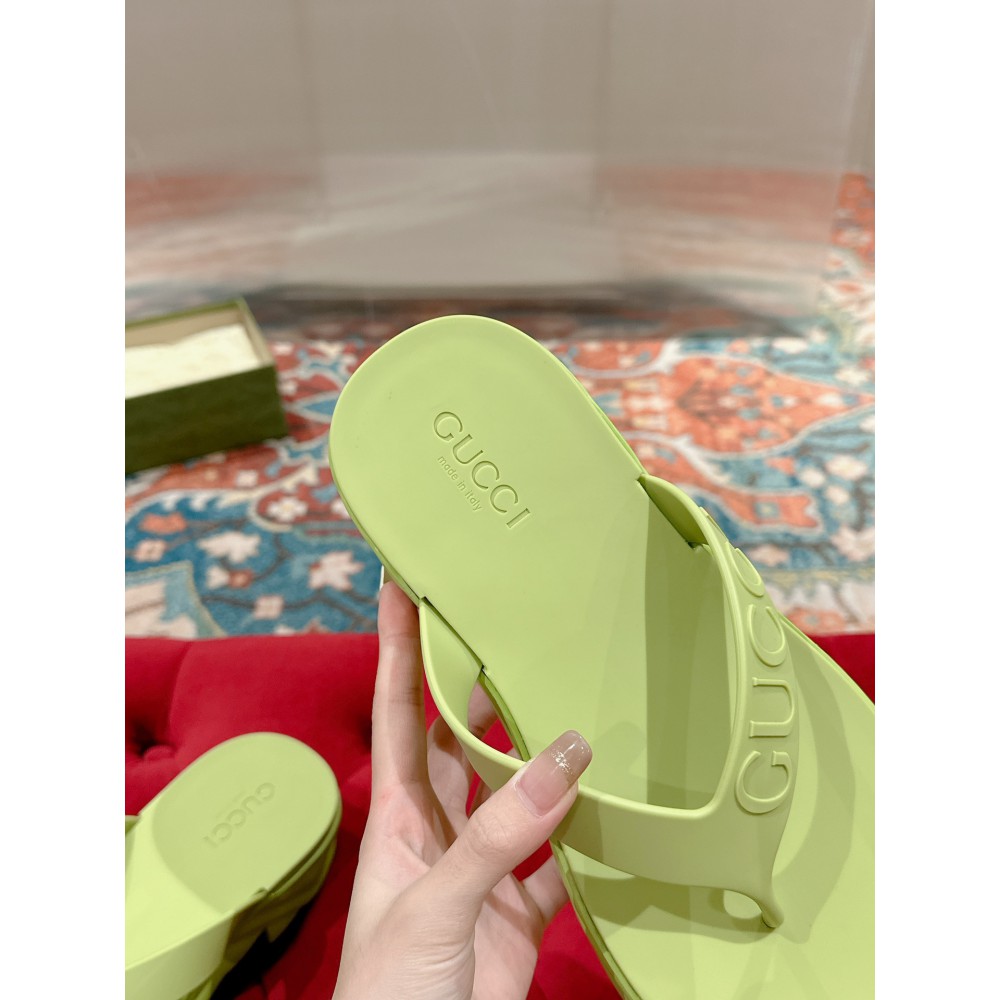 Gucci Embossed rubber platform sandals 35-42 Shoes