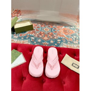 Gucci Embossed rubber platform sandals 35-42 Shoes