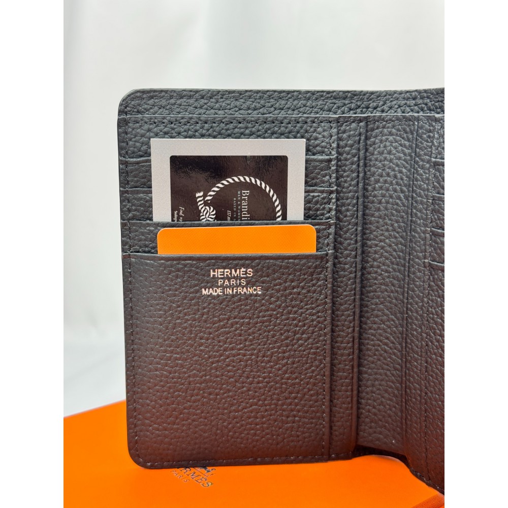Hermes wallet compact size 13.5x10.5cm leather 100% Accesories