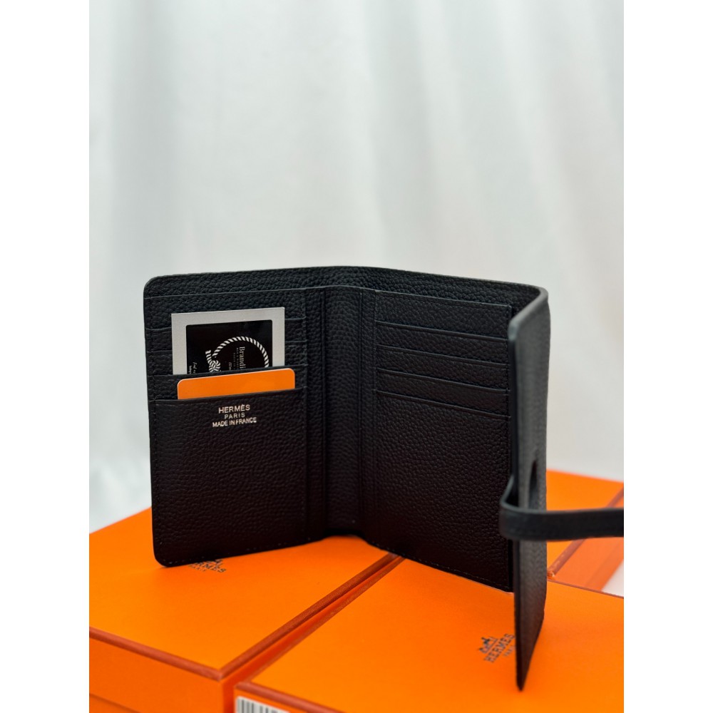 Hermes wallet compact size 13.5x10.5cm leather 100% Accesories
