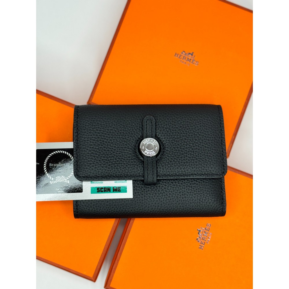 Hermes wallet compact size 13.5x10.5cm leather 100% Accesories