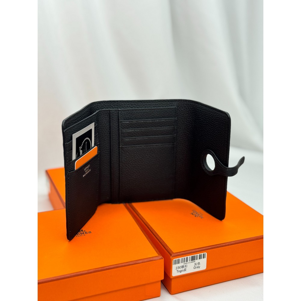 Hermes wallet compact size 13.5x10.5cm leather 100% Accesories