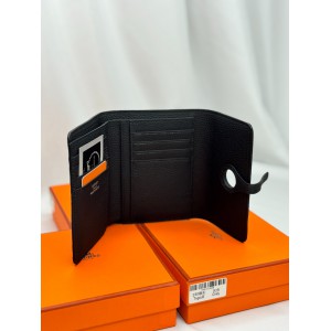 Hermes wallet compact size 13.5x10.5cm leather 100% Accesories