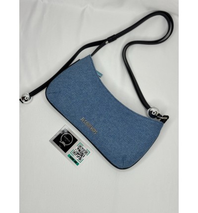 Jacquemus Le Bisou Perle denim bag 27x10.5cm