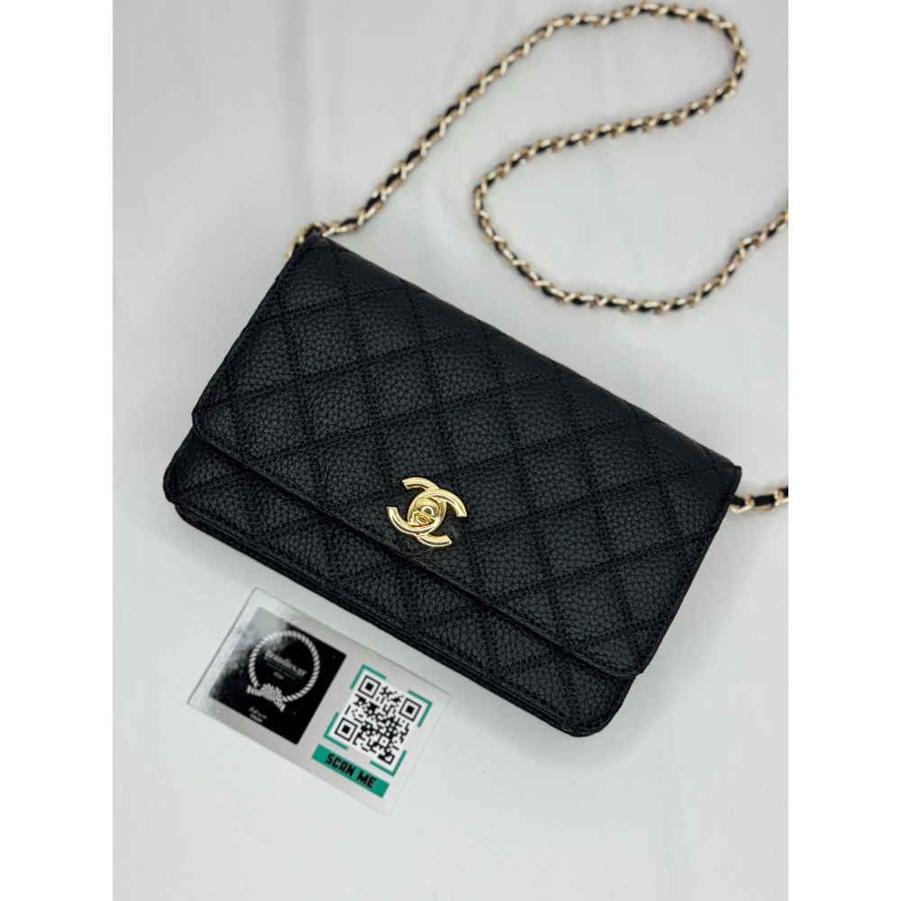 Chanel classic flap bag 19x12x4cm grained leather 100% Προσφορές