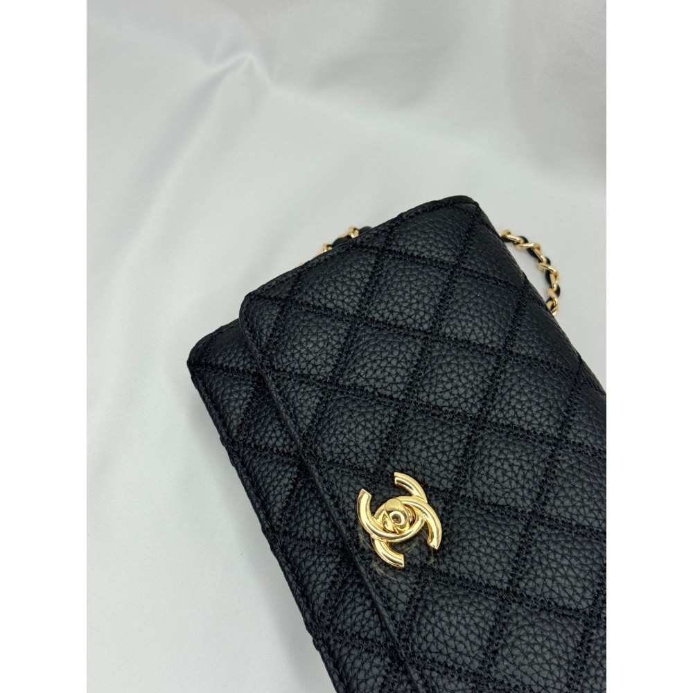 Chanel classic flap bag 19x12x4cm grained leather 100% Προσφορές