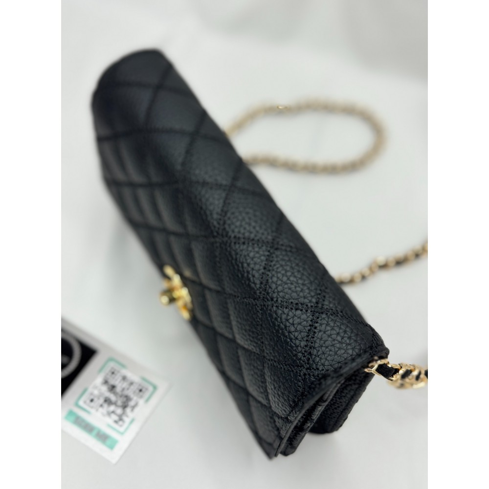 Chanel classic flap bag 19x12x4cm grained leather 100% Προσφορές