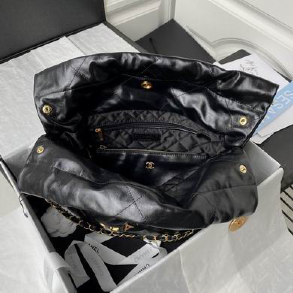 Chanel 22 black color leather 100% 35x37x7m Bags