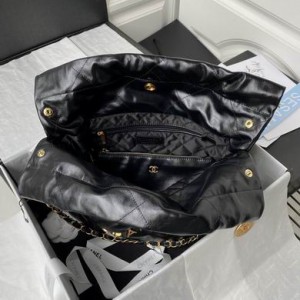 Chanel 22 black color leather 100% 35x37x7m Bags