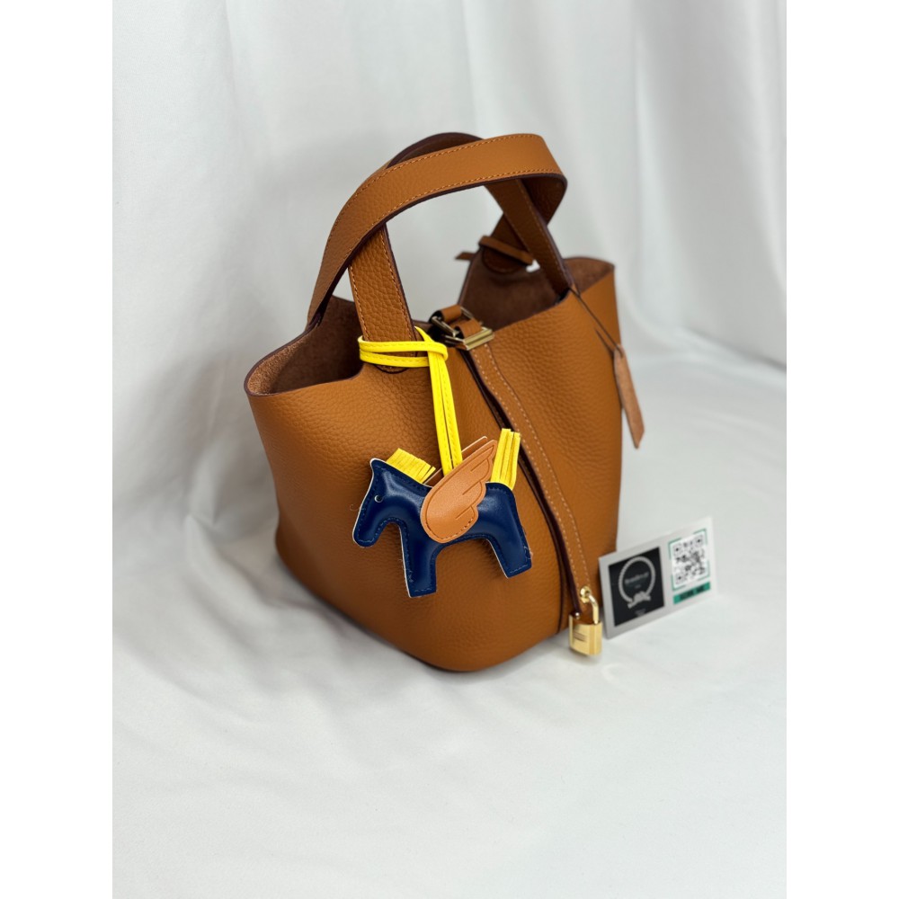 Hermes Picotin Lock 18 bag clemence leather brown Bags