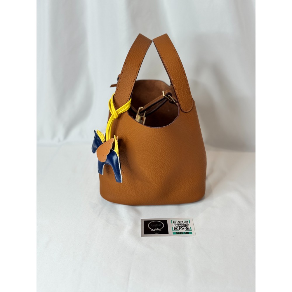 Hermes Picotin Lock 18 bag clemence leather brown Bags