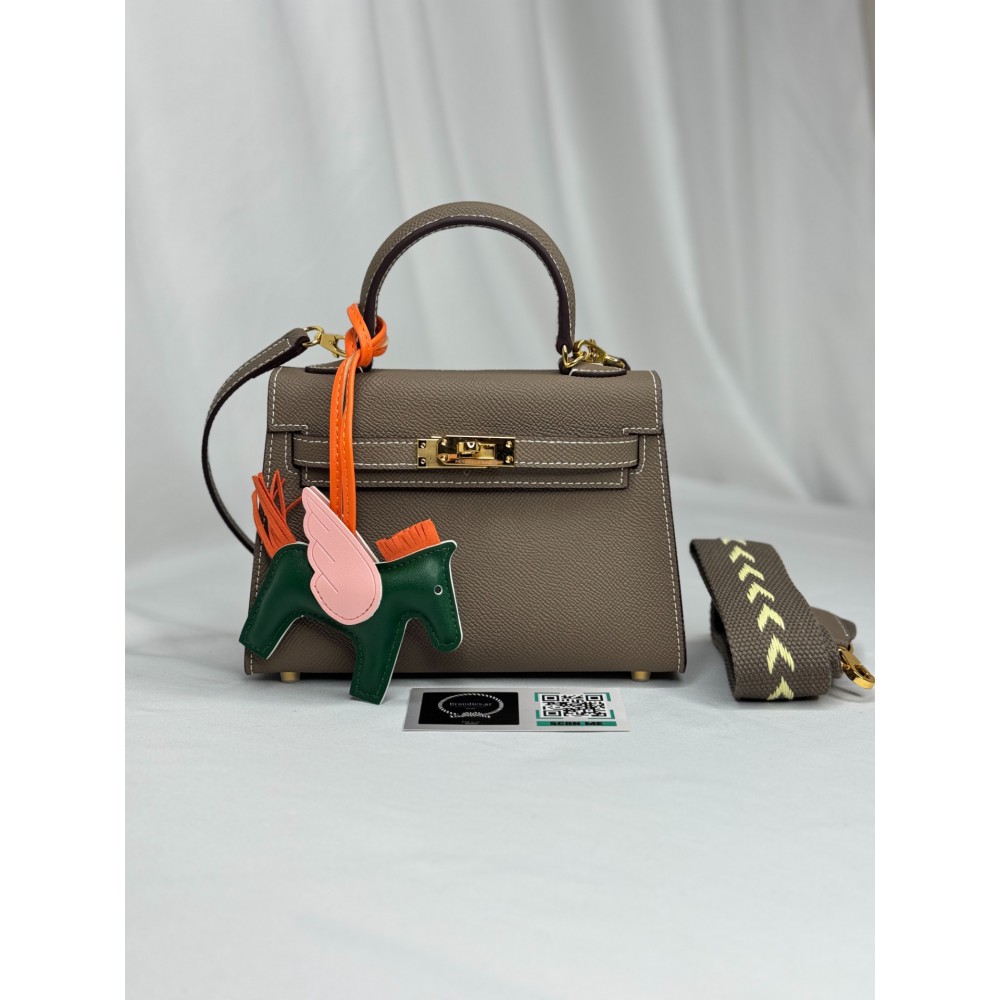 Hermes kelly bag 19x22cm epsom leather etoupe Προσφορές