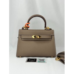 Hermes kelly bag 19x22cm epsom leather etoupe Προσφορές