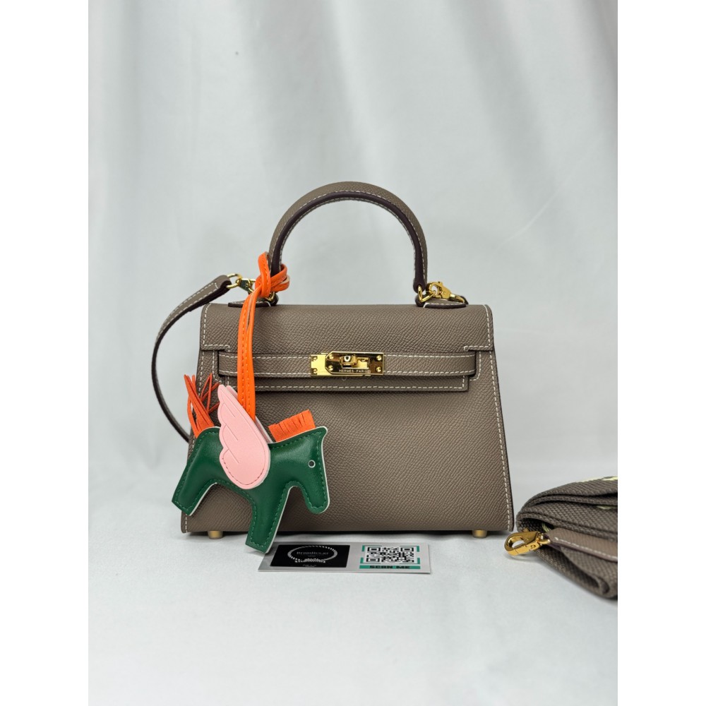 Hermes kelly bag 19x22cm epsom leather etoupe Προσφορές