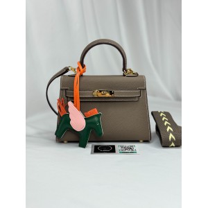 Hermes kelly bag 19x22cm epsom leather etoupe Προσφορές