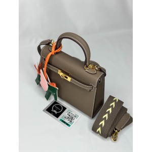 Hermes kelly bag 19x22cm epsom leather etoupe Προσφορές