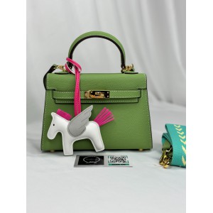 Hermes kelly bag 19x22cm epsom leather green mint Προσφορές
