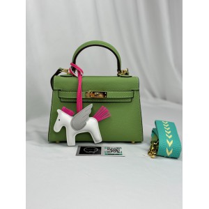 Hermes kelly bag 19x22cm epsom leather green mint Προσφορές