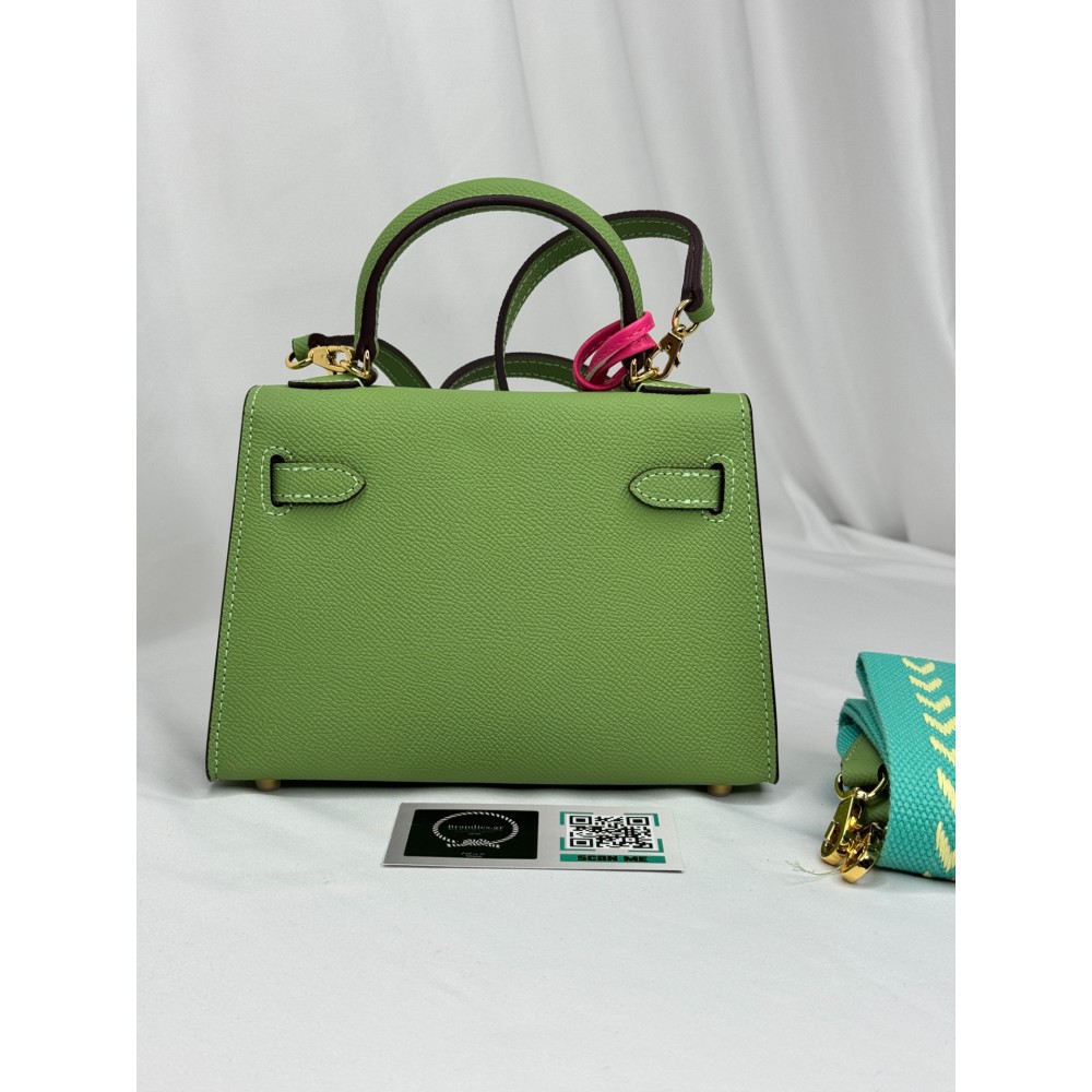Hermes kelly bag 19x22cm epsom leather green mint Προσφορές