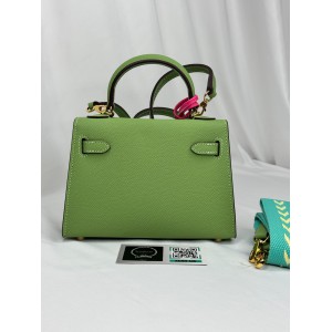 Hermes kelly bag 19x22cm epsom leather green mint Προσφορές