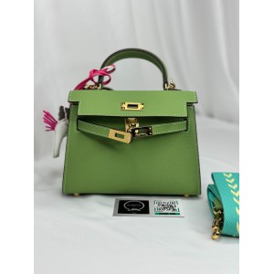 Hermes kelly bag 19x22cm epsom leather green mint Προσφορές