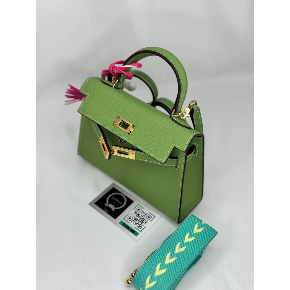 Hermes kelly bag 19x22cm epsom leather green mint Προσφορές