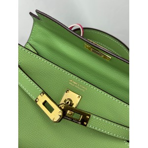 Hermes kelly bag 19x22cm epsom leather green mint Προσφορές