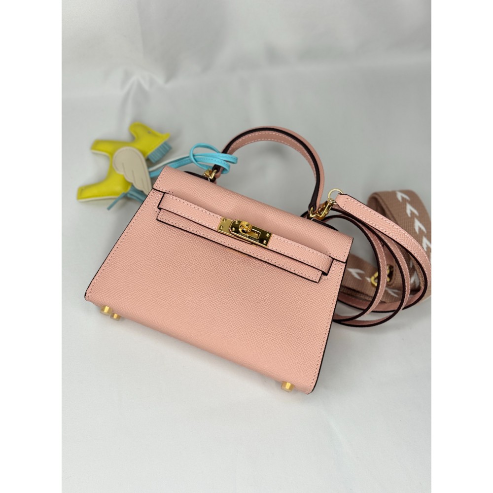 Hermes kelly bag 19x22cm epsom leather baby pink Προσφορές