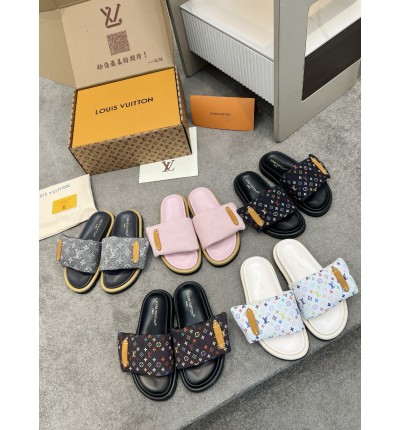 Lv slippers pool pillow 2025 35-42