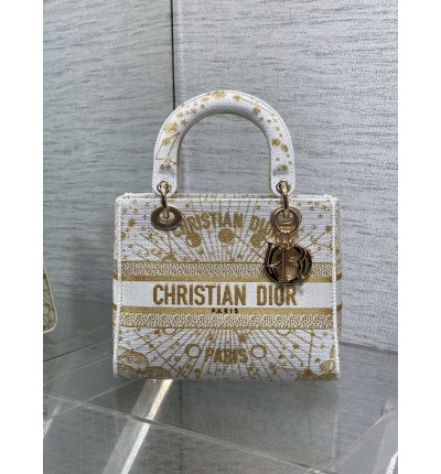 Dior lady medium size 24x20x11cm embroidery