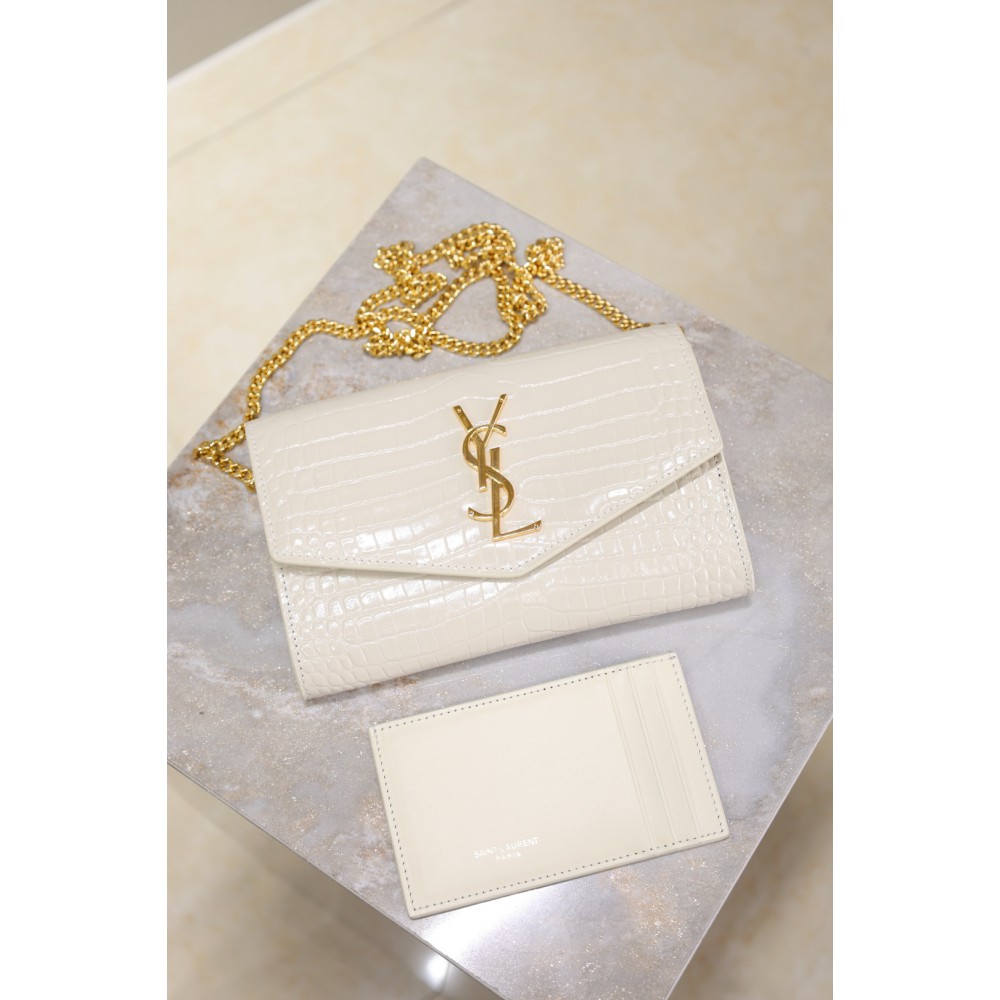 Ysl uptown chain wallet leather 19 x 12 x 3 CM Bags