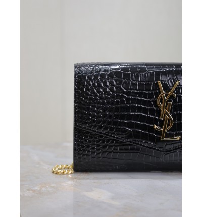 Ysl uptown chain wallet leather 19 x 12 x 3 CM