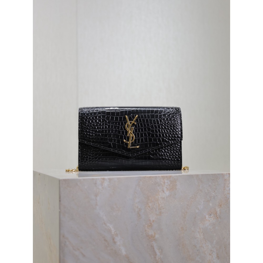 Ysl uptown chain wallet leather 19 x 12 x 3 CM Bags