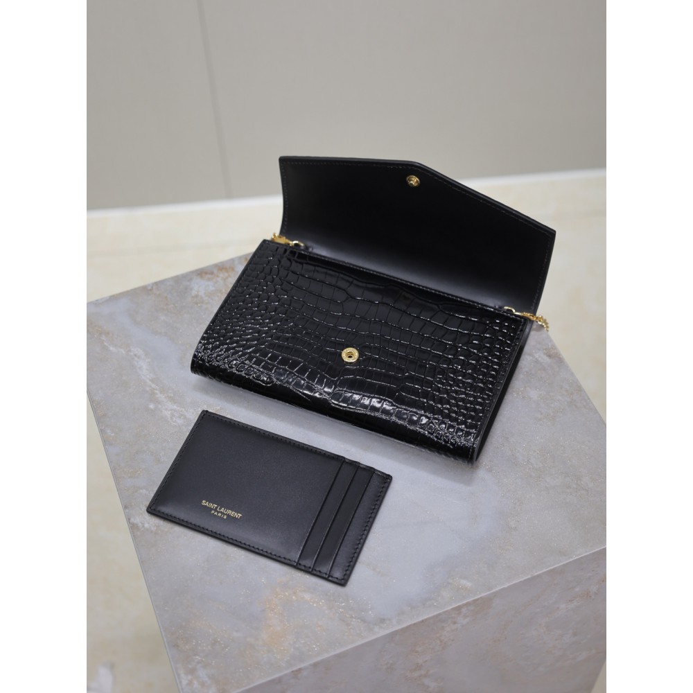Ysl uptown chain wallet leather 19 x 12 x 3 CM Bags