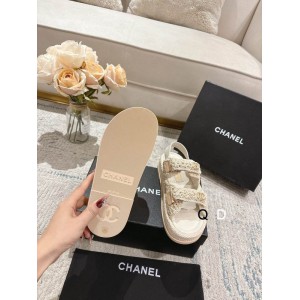 Chanel Dad sandals raffia suede insole 35-42 Shoes